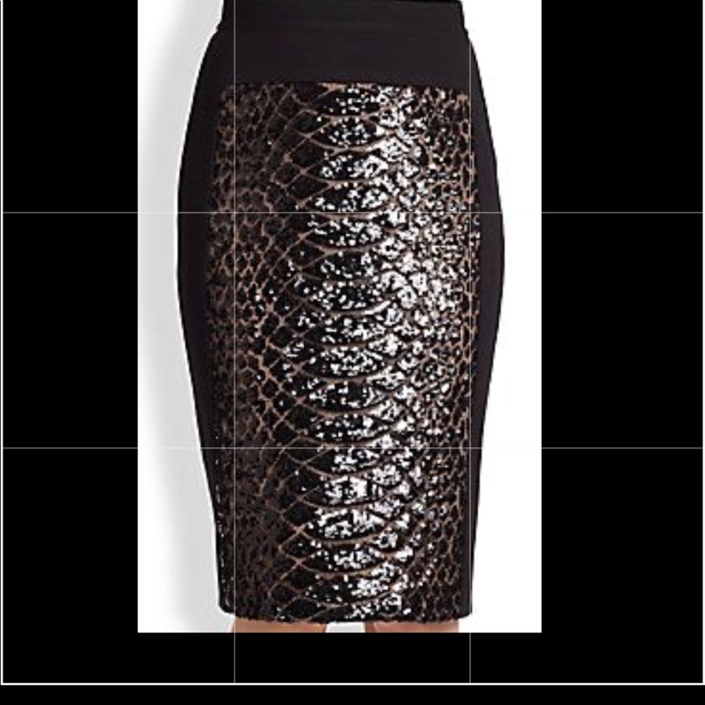 BCBG Sequined Pencil Skirt